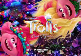 'Trolls Band Together' directed by Walt Dohrn and Tim Heitz. Written by Elizabeth Tippet, Thomas Dam, Kim Caramele, and Lloyd Taylor. Released November 2023.