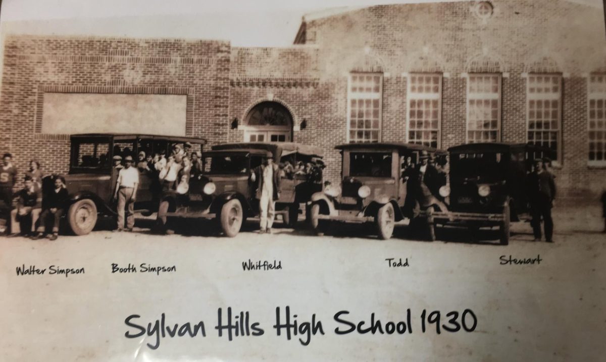 Sylvan Hills High School 1930
(Ellis Whitfield, center, the author's Great Great Grandfather).