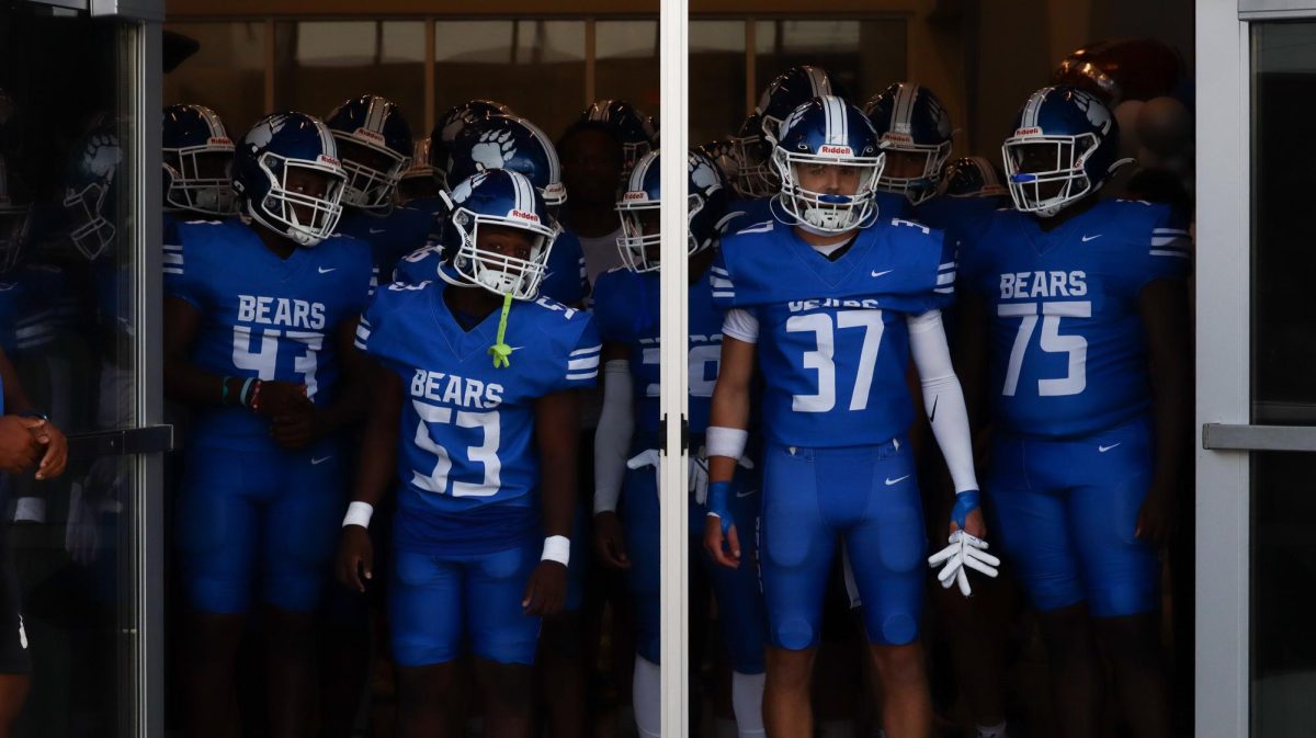 The Sylvan Hills JV Football team lines up to take on the Sheridan Yellowjackets, August 3 at Bill Blackwood Stadium in Sherwood.  