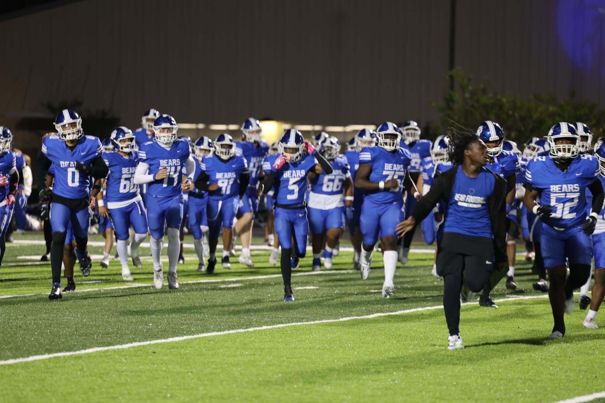 Bears run out for the Senior Night game against the Sheridan YellowJackets. Sylvan Hills won the game 84-48.