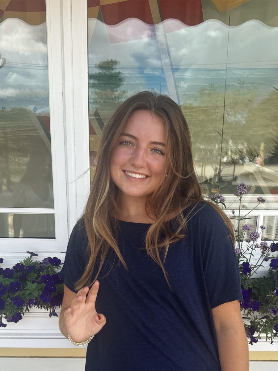Haley Belin (12) poses in Massachusetts  while on vacation this past summer. Photo submitted by Haley Belin.