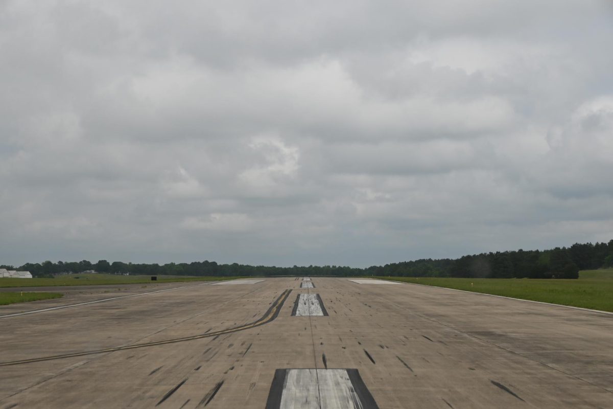 On a North Little Rock runway ready for take-off. Sylvan Hills Aviation club paired up with the local EAA chapter for Eagle Flights during a recent cloudy Saturday afternoon. 