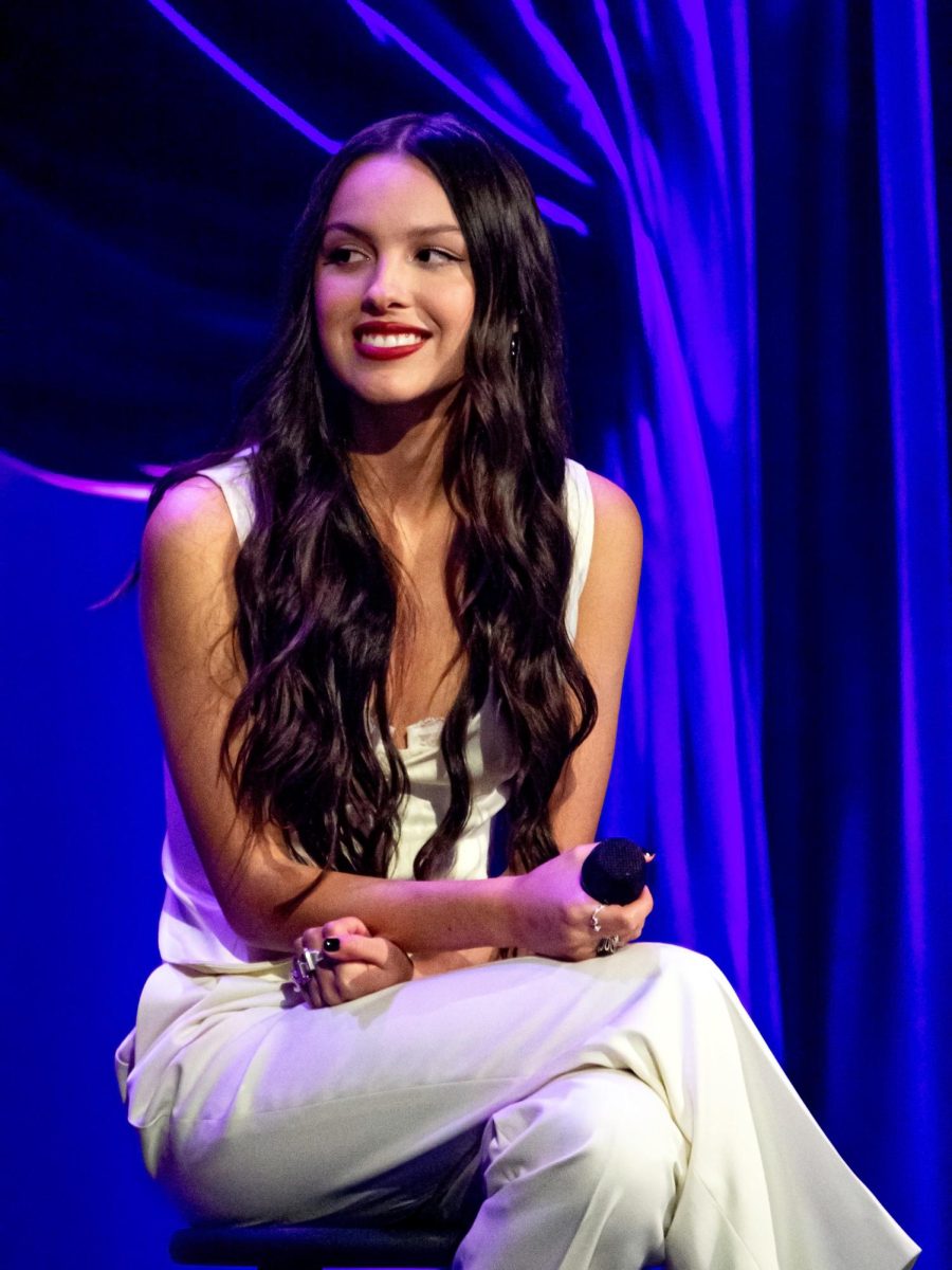 "Olivia Rodrigo speaking at the Theatre at Ace Hotel on September 10, 2023 (53423574773)" by Justin Higuchi is licensed under CC BY 2.0.