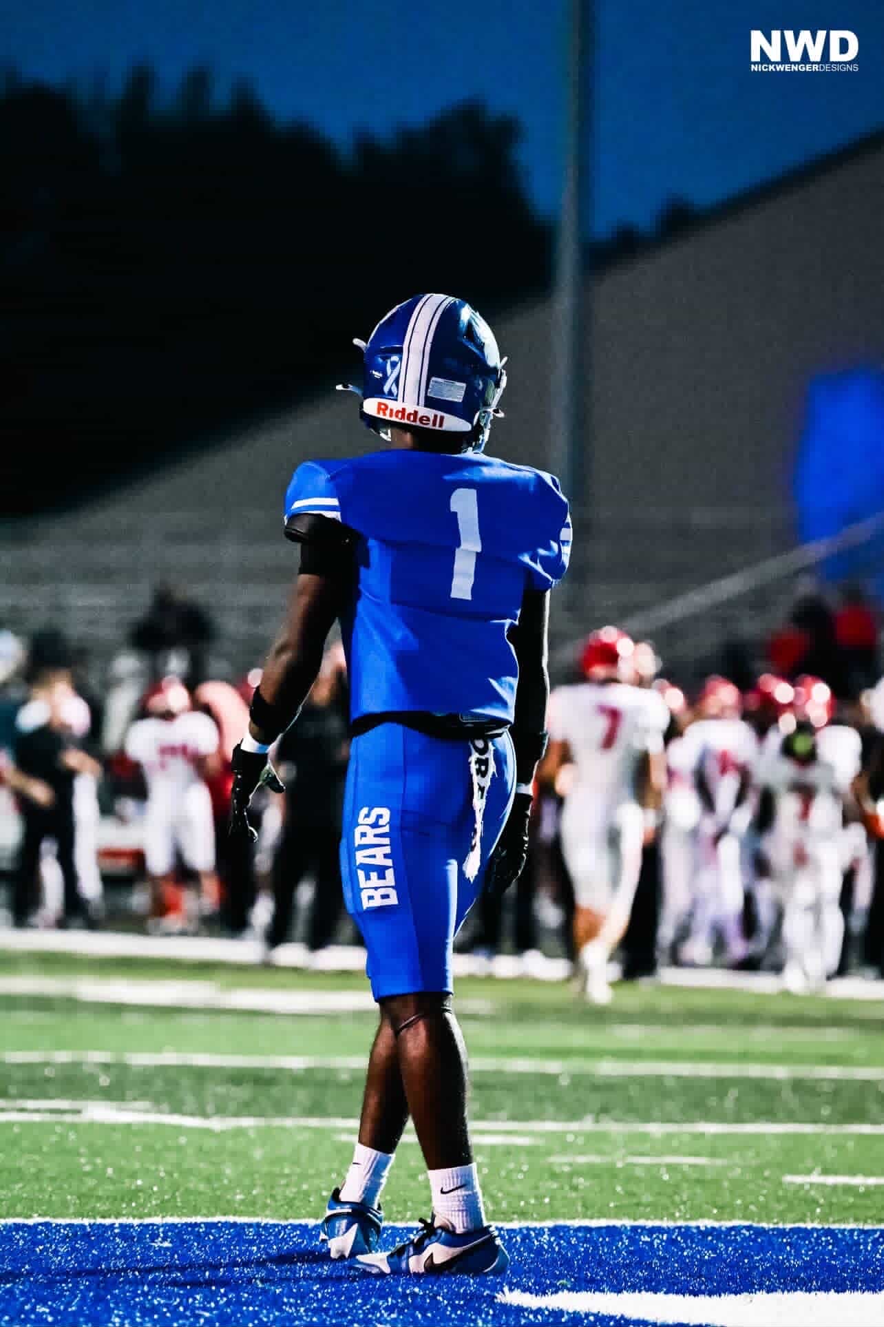 Senior Nigel Casey looks to the sidelines during a successful 9-1 regular season for the Bears. Casey said Friday night games with his teammates were moments he’ll never forget. 